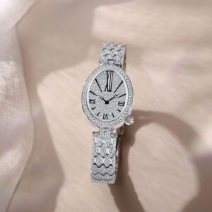 Đồng Hồ Davena Nữ Chính Hãng Silver Crystal Stainless Steel Ladies Watch