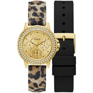 Đồng Hồ Guess Chính Hãng Nữ GW0660L2 Gold-Tone Leather Multifunction Ladies Watch