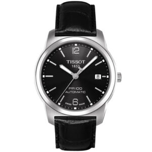 Đồng Hồ Tissot Chính Hãng Nam T049.407.16.057.00 T0494071605700 PR100 Powermatic 80 Black Leather Men's Watch
