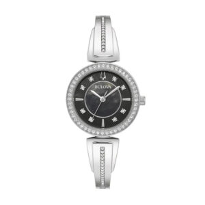 Đồng Hồ Bulova Chính Hãng Nữ 96X152 Quartz Crystal Accent Bangle Ladies Watch
