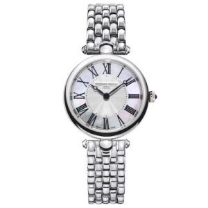 Đồng Hồ Frederique Constant Chính Hãng Nữ FC-200MPW2AR6B Art Deco Quartz Diamond Silver Dial Ladies Watch