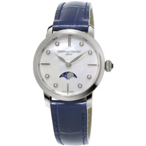 Đồng Hồ Frederique Constant Chính Hãng Nữ Slimline Blue Leather Ladies Watch