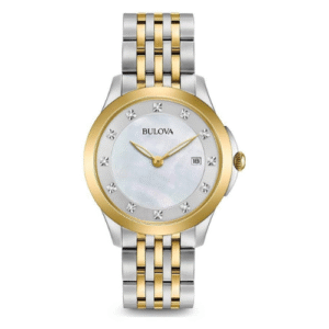 Đồng Hồ Bulova Chính Hãng Nữ 98P161 Classic Diamond Pearl Dial Demi