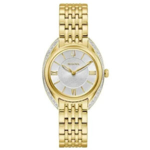 Đồng Hồ Bulova Chính Hãng Nữ 98R298 Classic Diamond Gold Tone Ladies Watch
