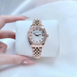 Đồng Hồ Madocy Nữ Chính Hãng Rose Stainless White Dial Steel Ladies Watch