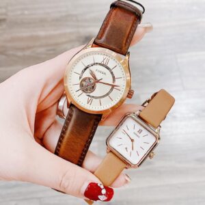 Đồng Hồ Fossil Chính Hãng Nam Nữ BQ2650 BQ3909 Brown Leather