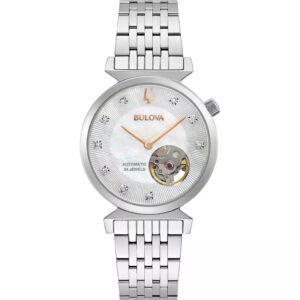 Đồng Hồ Bulova Chính Hãng Nữ 96P222 Regatta Automatic  Silver Dial Women's Watch