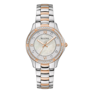 Đồng Hồ Bulova Chính Hãng Nữ 98L304 Crystal Stainless Steel Ladies Watch