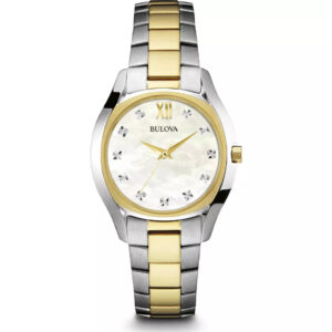 Đồng Hồ Bulova Chính Hãng Nữ 98P145 Two-Tone Ladies Watch 32.5mm