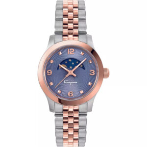 Đồng Hồ Salvatore Ferragamo Chính Hãng Nữ SFMN00322 Duo Moonphase Quartz Blue Dial Ladies Watch