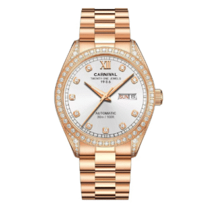 Đồng Hồ Carnival Chính Hãng Nam 8907G-VH-T Automatic Gold Rose Stainless Steel Men's Watch