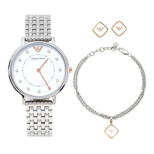 Đồng Hồ Emporio Armani Chính Hãng Nữ AR80023 Quartz Diamond White Dial Ladies Watch