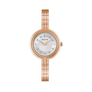 Đồng Hồ Bulova Chính Hãng Nữ 97P145 Rose Gold Rhapsody Diamond Ladies Watch