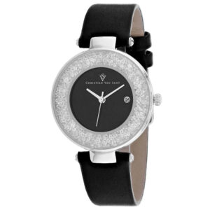 Đồng Hồ Christian Van Sant Nữ Chính Hãng CV1221 Women's Dazzle Black Dial Watch