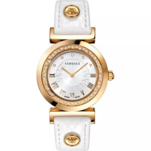 Đồng Hồ Versace Chính Hãng Nữ P5Q80D001S001 Vanity White Leather Ladies Watch
