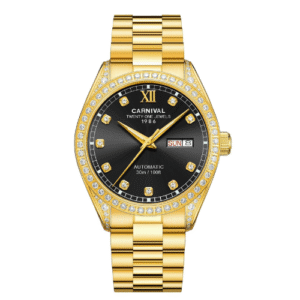 Đồng Hồ Carnival Chính Hãng Nam 8907G-VV-D Automatic Gold Stainless Steel Men's Watch