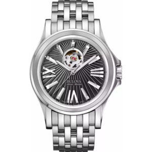 Đồng Hồ Bulova Chính Hãng Nam 63A126 Kirkwood Swiss-Automatic Stainless-Steel Strap Men's Watch