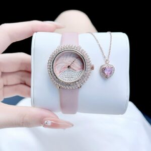 Đồng Hồ Rocos Nữ Chính Hãng Pink Leather Ladies Watch