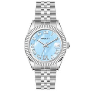 Đồng Hồ Madocy Nữ Chính Hãng M81687 Silver Stainless Blue Dial Steel Ladies Watch