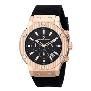 Đồng Hồ Christian Van Sant Nam Chính Hãng CV8124 Monarchy Analog Display Quartz Black Watch