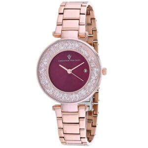 Đồng Hồ Christian Van Sant Nữ Chính Hãng CV1215 Women's Dazzle Red Dial Watch