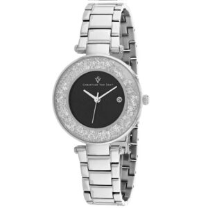 Đồng Hồ Christian Van Sant Nữ Chính Hãng CV1211 Women's Dazzle Black Dial Watch