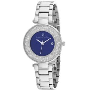 Đồng Hồ Christian Van Sant Nữ Chính Hãng CV1212 Women's Dazzle Blue Dial Watch