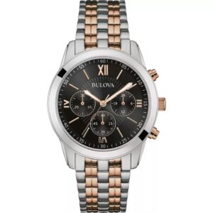 Đồng Hồ Bulova Nam Chính Hãng 98A153 Mens Two Tone Rose Gold Chronograph Watch