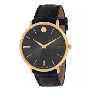 Đồng Hồ Movado Chính Hãng Nam 0607173 Ultra Slim Black Sunray Dial Men's Watch