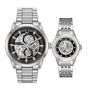 Đồng Hồ Bulova Chính Hãng Nam Nữ Silver 96A208 96P113 Stainless Steel Couple Watch