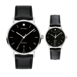 Đồng Hồ Movado Nam Nữ Chính Hãng 0607684 0607694 Museum Black Dial Automatic Couple Watch