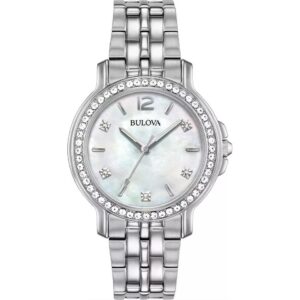 Đồng Hồ Bulova Chính Hãng Nữ 96L255 Crystal Ladies Watch 34mm