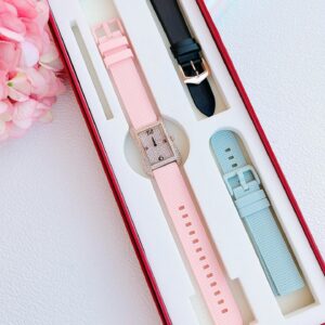 Đồng Hồ Davena Nữ Chính Hãng Leather Swarovski Ladies Set Watch