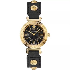 Đồng Hồ Versace Chính Hãng Nữ VEVG00420 Tribute Ladies Black Leather Watch