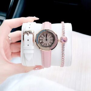 Đồng Hồ Davena Nữ Chính Hãng Pink Ladies Set Watch