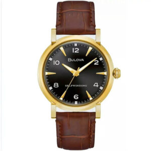 Đồng Hồ Bulova Chính Hãng Nam 97A151 American Clipper Automatic Brown Leather Men's Watch