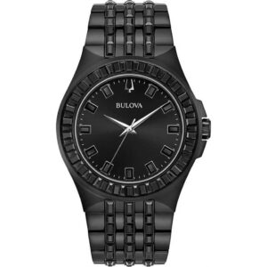 Đồng Hồ Bulova Chính Hãng Nam 98A240 Phantom Quartz Crystal Black Dial Men's Watch