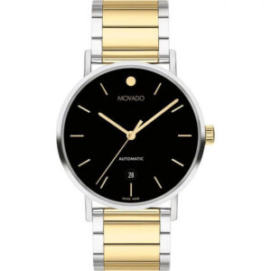 Đồng Hồ Movado Chính Hãng Nam 0607689 Automatic Two Tone Black Dial Men's Watch