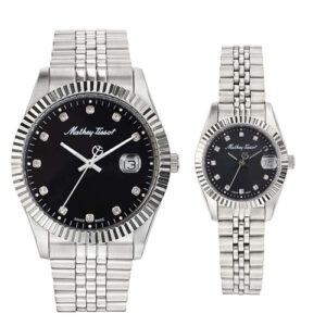 Đồng Hồ MATHEY-TISSOT Chính Hãng Nam Nữ H710AN D810AN Rolly II Quartz Crystal Black Dial Couple Watch