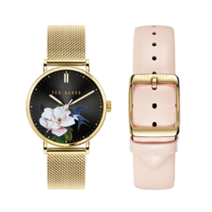 Đồng Hồ Ted Baker Chính Hãng Nữ TWG024500 Phylipa Flowers Quartz Yellow Gold Plated Watch