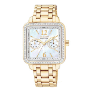 Đồng Hồ Citizen Chính Hãng Nữ FD1042-57D Eco-Drive Silhouette Crystal Gold Tone Women's Watch