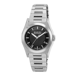 Đồng Hồ Gucci Chính Hãng Nữ YA115423 Pantheon Black Dial Date Women's Watch