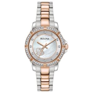 Đồng Hồ Bulova Chính Hãng Nữ 98L233 Women's Quartz Silver Rose Gold Watch