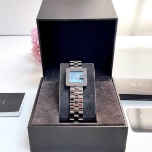 Đồng Hồ Gucci Chính Hãng Nữ 3600L Serri Square Silver Watch