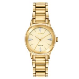 Đồng Hồ Citizen Nữ Chính Hãng EM0732-51P Eco-Drive Axiom Gold Stainless Steel Watch