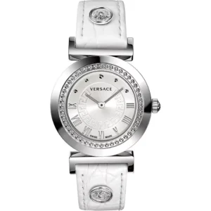 Đồng Hồ Versace Chính Hãng Nữ P5Q99D001S001 Vanity White Leather Ladies Watch