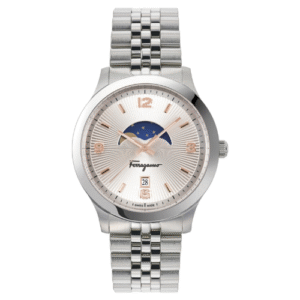 Đồng Hồ Salvatore Ferragamo Chính Hãng Nam SFMO00522 Duo Moonphase Silver Men's Watch