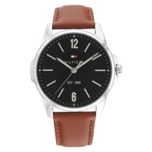 Đồng Hồ Tommy Hilfiger Chính Hãng Nam 1791448 Black Leather Brown Leather Men's Watch