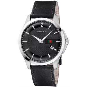 Đồng Hồ Gucci Chính Hãng Nam Gucci YA126304 Timeless Black Diamond Pattern Dial Men's Watch