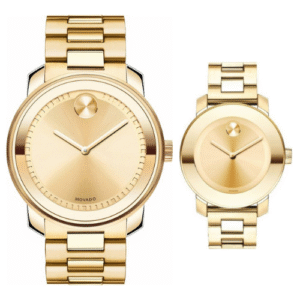 Đồng Hồ Movado Chính Hãng Nam Nữ 3600258 3600085 Bold Gold-Tone Couple Watch